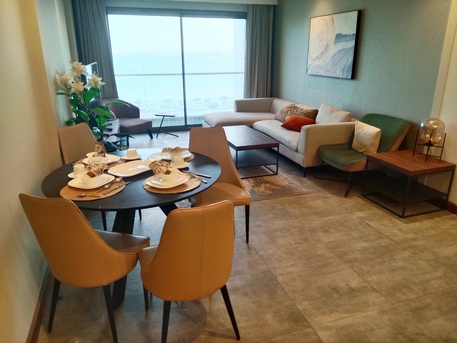 Hidd, Apartments/Houses, BHD 550/month,  2 BR,  Luxury 2BHK Sea View Flat In Hidd | Pool, Gym, WiFi | 550 BD With EWA