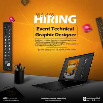 Riyadh, Jobs, Event Technical Graphic Designer (Kerala, Tamil Preferred)
