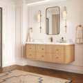 Durable Solid Wood Bathroom Vanity With Smart Storage