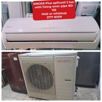 Manama, Air Conditioners, BHD 135,  🌍🌐Singerplus Splitunit 2 Ton In Good Condition For Sale With Delivery And Fixing