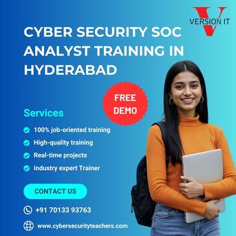Hyderabad, Education, Cyber Security SOC Analyst Training In Hyderabad