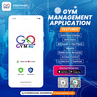 Jaipur, Software Development, GoGym4U - The Ultimate Gym Management App For Modern Fitness Businesses