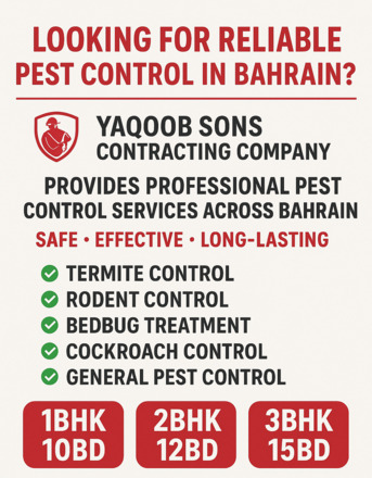 Manama, Pest Control, Pest Control - Cockroach, Bed Bugs, Termites