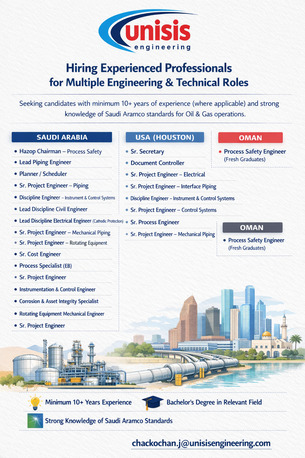 Rabigh, Jobs, Hiring Experienced Professionals For Multiple Technical & Engineering Roles In Saudi Arabi