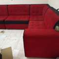 SAR 350,  L Shaped Big Sofa Set + Single Wooden Cot With Bed