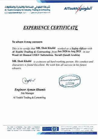 Riyadh, Job Seekers, Armco Certified Safety Offier