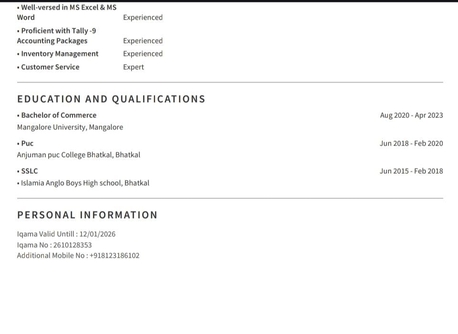 Dammam, Job Seekers, Iam Looking For Sales & Logistics Job