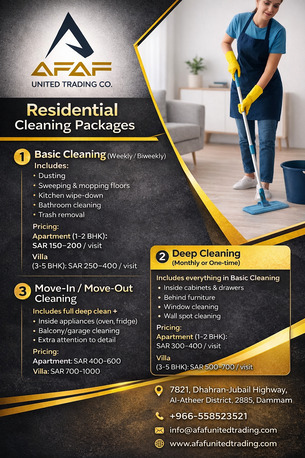 Dammam, Cleaning, ✨ Residential Cleaning Services &ndash; AFAF Cleaning Services Co. ✨