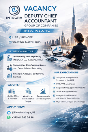 Dubai, Jobs, Accounting/Finance Senior Specialist