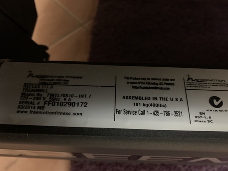 Al Malaz, Sporting Goods, SAR 10000,  FreeMotion Treadmill Reflex T11.8 (Model FMTL70810-INT7)