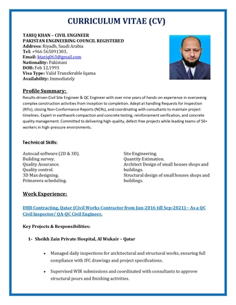 Riyadh, Job Seekers, Looking For A Job As A Civil Site Engineer / Qc Inspector / Supervisor..