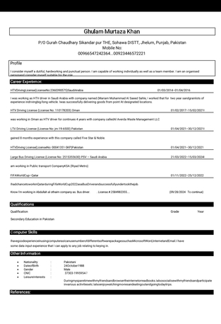 Riyadh, Job Seekers, Bus Driver