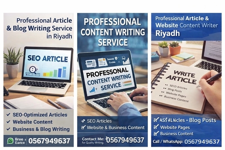 Riyadh, Writing, Professional Article & Blog Writing Service In Riyadh