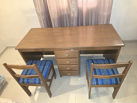 Jeddah, Furniture, SAR 200,  SOLID SWEDISH WOOD STUDY DESK + 2 CHAIRS