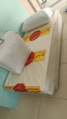 Al Zuhour, Furniture, SAR 150,  NEW BED SET SINGLE  WOODEN BOX WITH+ MATTRESS +PILLOW +QUILT MEDICATED ORTHOPEDIC
