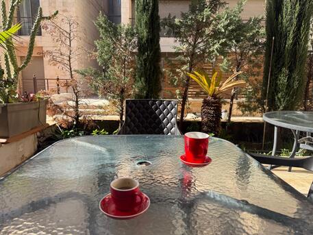 Abdoun, Apartments/Houses, JOD 12000/year,  Furnished,  2 BR,  Ground Fully Furnished Two Bedroom Apart. With Terrace With Pool In Abdoun 00962777688956