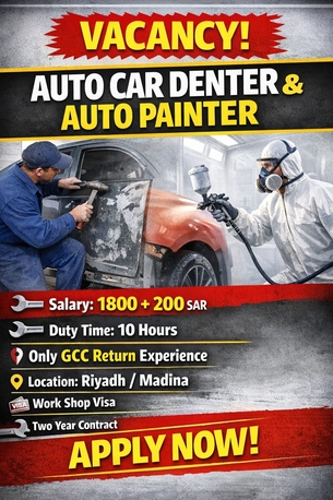 Riyadh, Jobs, Auto Car Painter & Auto Car Denter