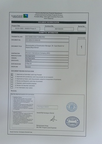 Dammam, Job Seekers, Seeking An Opportunity For Construction Manager Role  Saudi Aramco Approved. Approved