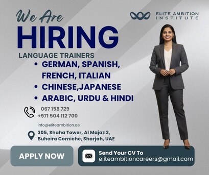 Sharjah, Jobs, LANGUAGE TEACHERS