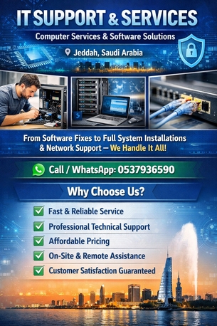 Jeddah, Computer, 💻 IT Support & Services Computer Services & Software Solutions