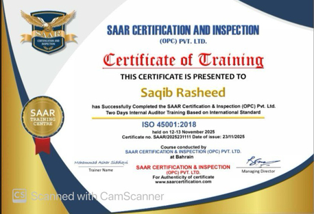 Manama, Job Seekers, Safety Officer / HSE Officer &ndash; NEBOSH & OSHA Certified &ndash; Available In Bahrain