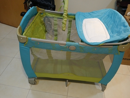 Dammam, Baby & Kid Stuff, SAR 250,  Graco Travel Cot With Bassinet &ndash; Little Adventures Fashion