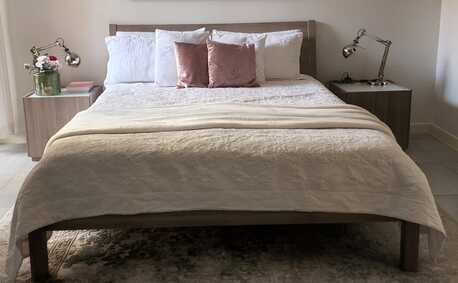 Riyadh, Furniture, SAR 650,  Queen Size Bed From IKEA With Sleep High Mattress