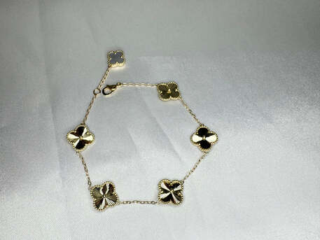 New York, Jewelry, USD 1361,  10k Gold Clover Bracelet