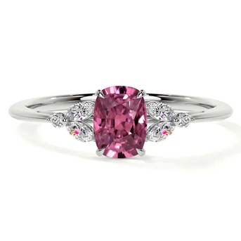 New York, Jewelry, USD 2465,  Luxury Pink Tourmaline Engagement Ring With Natural Gem