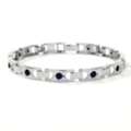 USD 5185,  Stylish Mens Bracelet With Blue Sapphire Stones