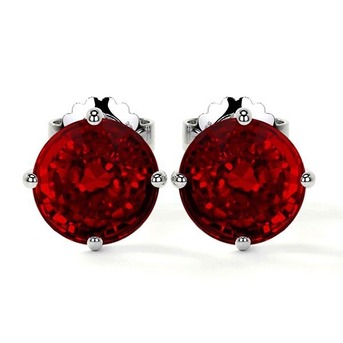 New York, Jewelry, USD 4374,  Shop 1.03 Cttw AAA Quality Ruby Stud Earrings For Women At GemsNY