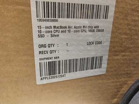 Al Sulaymaniyyah, Computers, SAR 5150,  15-inch MacBook Air M4 (16GB RAM, 256GB SSD) &ndash; Brand New Sealed