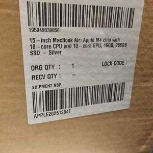 SAR 5150,  15-inch MacBook Air M4 (16GB RAM, 256GB SSD) &ndash; Brand New Sealed