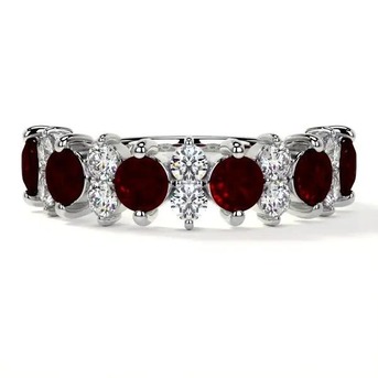 New York, Jewelry, USD 5894,  Ruby Eternity Band Online By GemsNY For Elegant Everyday Style
