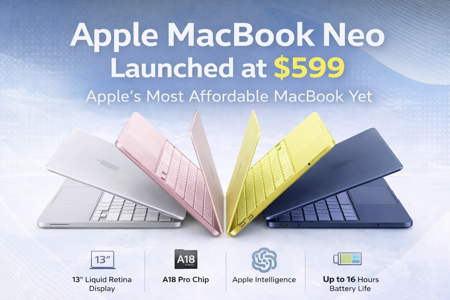 New York, Writing, Apple MacBook Neo Launched At $599