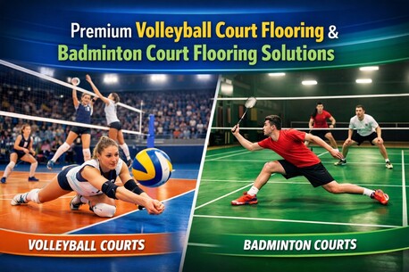 Mumbai, Construction, Premium Volleyball Court Flooring & Badminton Court Flooring Solutions