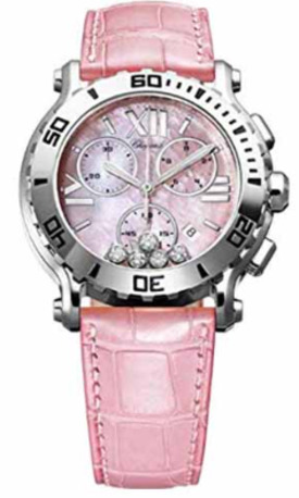 Jumeirah, Watches, AED 16500,  Elegant Chopard Happy Sport Chronograph Quartz &ndash; Pink Mother-of-Pearl Dial