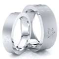 USD 1817,  Jewish David's Star 7mm His And 5mm Hers Wedding Ring Set