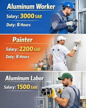 Al Rimal, Jobs, Aluminium Worker, Painter, Labour