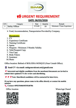 Jubail, Jobs, We Are Hiring Candidates For Our Ongoing And Upcoming Projects.