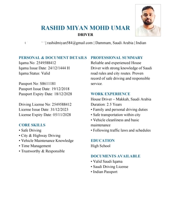 Al Khobar Al Shamalia, Job Seekers, Driver Job Light Licence