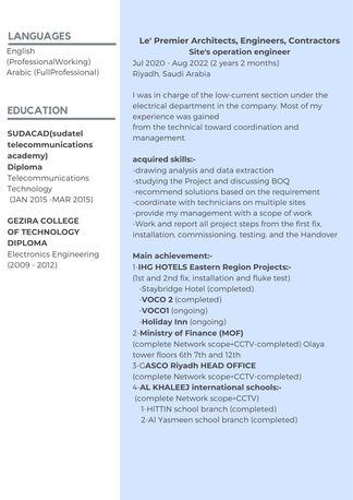 Khobar, Job Seekers, Operation Integrator | Site Engineer | Team Supervisor