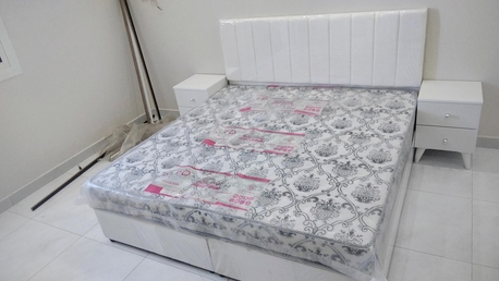 Jeddah, Furniture, SAR 5,  New Brand High Quality Double Bed 🛏️ With Mattress Available
