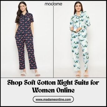 Gurgaon, Clothing & Accessories, Shop Soft Cotton Night Suits For Women Online