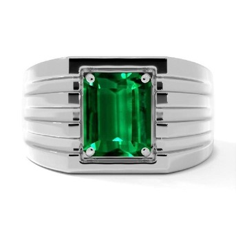 New York, Jewelry, USD 16143,  Buy GIA Certified 6.11 Cts Mens Emerald Ring At GemsNY