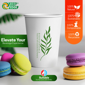 Dubai, Household Items, EcoEdge 8 Oz Disposable Heavy-Duty Party Paper Cups | 100% Natural