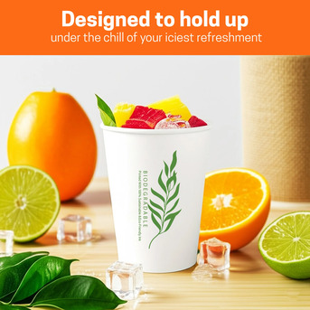 Dubai, Household Items, EcoEdge 8 Oz Disposable Heavy-Duty Party Paper Cups | 100% Natural