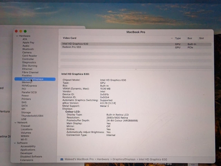 Dammam, Computers, SAR 1450,  Macbook PRO 2017 Core I7 16GB 256GB 15 Screen