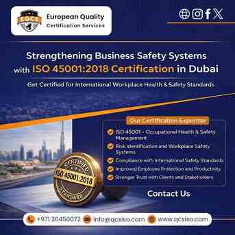 Dubai, Legal, ISO 45001:2018 Certification?in?Dubai
