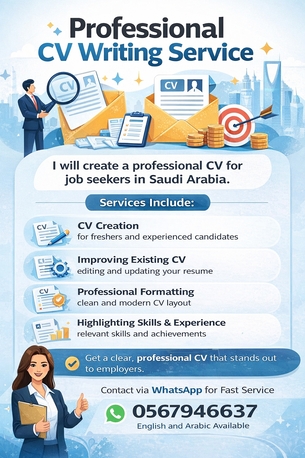 Riyadh, Career Counseling, I Will Create A Professional Cv For You